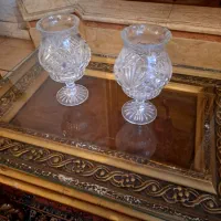 وسایل عتیقه ظرف طلاکوب و تابلو و شمعدان