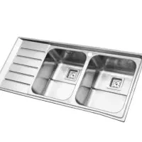 سینک ظرفشویی دوقلو تمام استیل البرز