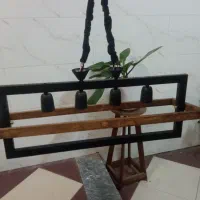 لوستر ترکیبی چوب و آهن