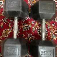 دمبل 25 و 15 کیلویی معاوضه