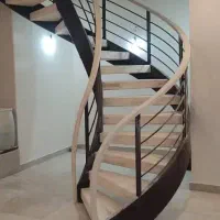 پله دو محور  باکس گرد   فلزی مدرن