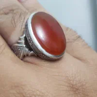انگشتر عقیق با رکاب قلم