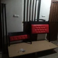 تخت یکنفره  آهنی. سالم با کفی  نوپان