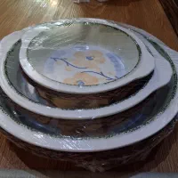 سه ظرف چینی سبد دار