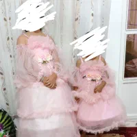 دودست لباس مجلسی دخترانه زیبا