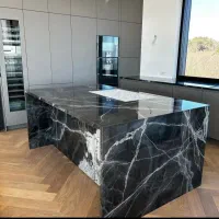 اجرا و نصب صفحه کابینت سرامیکی جزیره کانتر