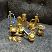 برنجی برنزی دکوری مجسمه کلکسیون برنز ظروف آشپزخانه