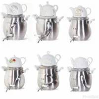 کتری قوری استیل 7لیتری مدل 0094 جدید لاکچری شیردار