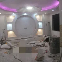 گچکاری ساختمان ویلایی .گچ کاری ابزار لکه گیری