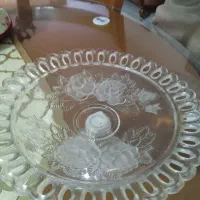 شیرینی خوری آنتیک گل روز یخی لبه تور