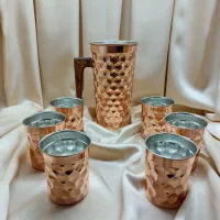 ست پارچ و لیوان مسی