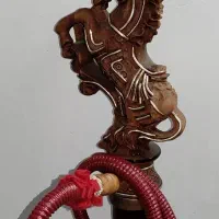 قلیان تنه چوبی رخ و ساده
