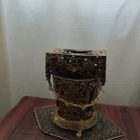 سطل آشغال و جا دستمالی برنج