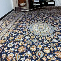 فرش دستباف کاشان 12 متری سرمه ای