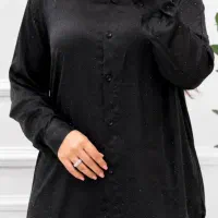شومیز شیشه ای مشکی فول نگین