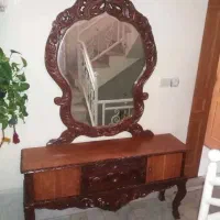 آینه و کنسول عطیقه پهلوی منبت کاری شده
