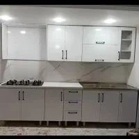 کابینت  ام دی اف ساده شیک سنگی