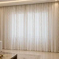 پرده حریر 4متری دوتکه آستردار