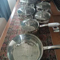 سرویس قابلمه استیل ۱۲ پارچه