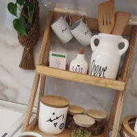 فروش استند دو طبقه چوبی