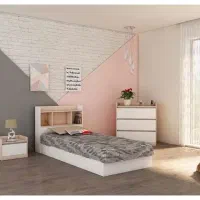 سرویس خواب تکنفره دراور عسلی/تولیدی نوین‌چوب