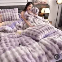 روتختی تدی خز خرگوشی دونفره 6 تکه