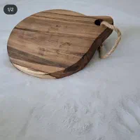 شکلات خوری چوبی و تخته گوشت با چوب گردو