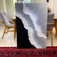 تابلو مدرن برجسته ساحل ابعاد ۸۰×۱۲۰