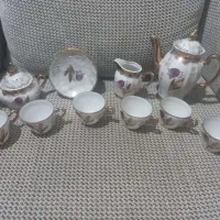 سرویس چایخوری ژاپنی قدیمی با قوری و قندان و شکرپاش