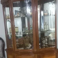 ویترین بوفه چوبی دو تیکه