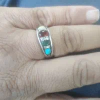 انگشتر نقره ۵جواهر
