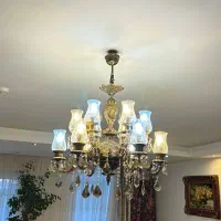 لوستر برنزی کریستالی