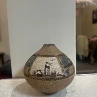 گلدان دکوری نقاشی دست صنایع دستی