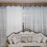 پرده باکتیبه وشال پنج متری درحد نو پا رچه درجه یک