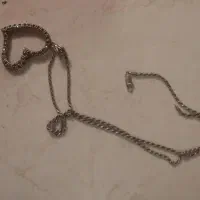 پلاک قلب وزنجیرنقره