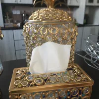 جا دستمال کاغذی و سطل آشغال