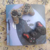 ps3 slim دو دسته کپی خور با جعبه و کابل های لازم