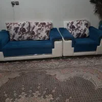 فروش مبل هفت نفره با چهارتا گل میز سالم و محکم|مبلمان خانگی و میز عسلی|شیراز, جوادیه|دیوار
