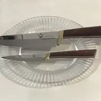دو عدد چاقو آشپزخانه دسته زنجان، نو