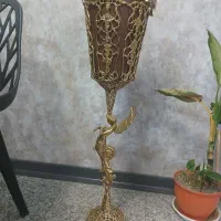 سطل زباله فرشته به همراه جا دست مالی برنزی