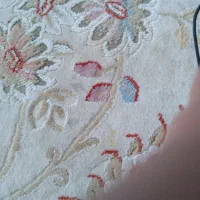 فرش ۱۲متری کرم گل برجسته