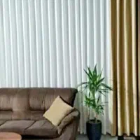 ۲ تا پرده پذیرایی شاین سفید با والان نو