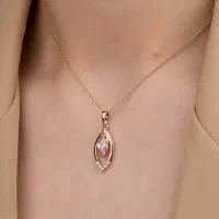 پلاک تک ژوپینگ زنانه آبکاری طلا رنگ ثابت