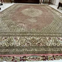 فرش دستباف ماهی پنجاه رج ،گل ابریشم
