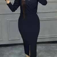 پیراهن مجلسی مشکی سایز ۴۲ قد مدی