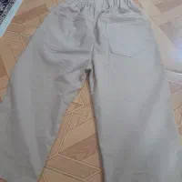 شلوارک کتان کرم
