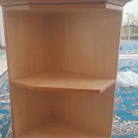 شلف کنج کتابخانه دکوری چوب لباسی دیواری