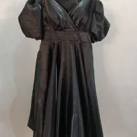 پیراهن عروسکی ساتن مشکی