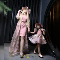 لباس مجلسی ست مادردختری مدل طلاکوب آماده در مزون