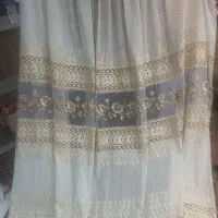 یک جفت پرده خامه دوزی شده